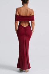 Belinda Off-Shoulder Elegance Maxi Dress